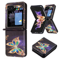 Samsung Galaxy Z Flip 5 Pattern PU + PC Shockproof Phone Case