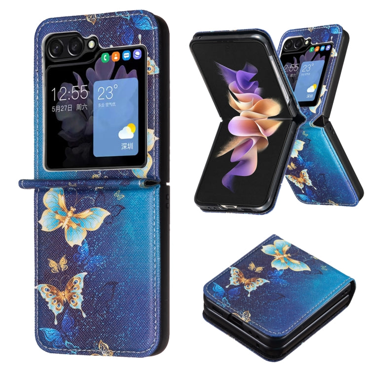 Samsung Galaxy Z Flip 5 Pattern PU + PC Shockproof Phone Case