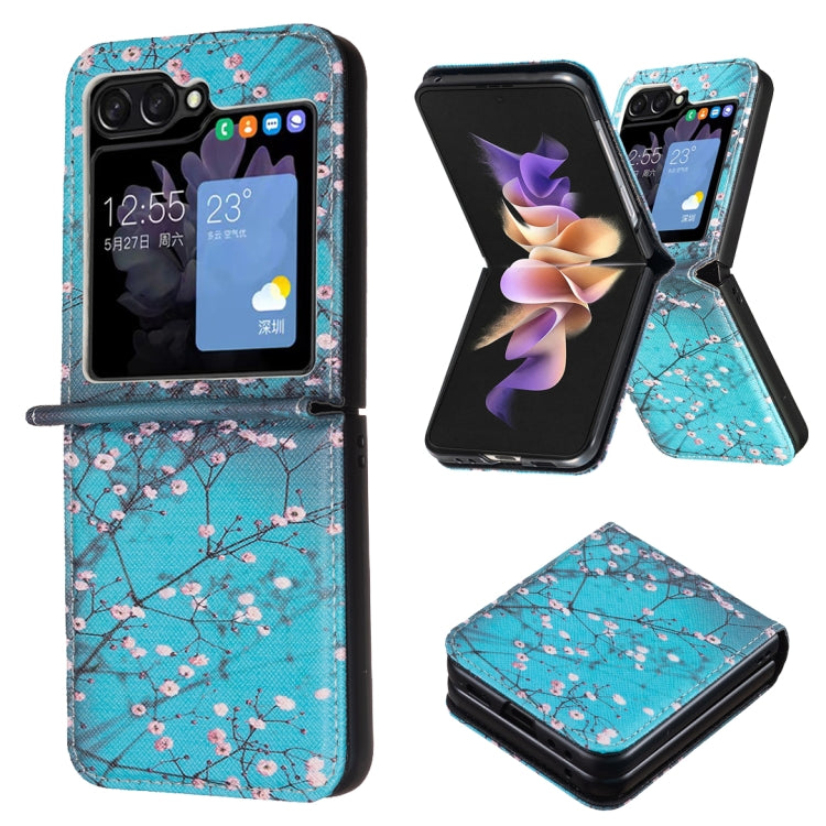 Samsung Galaxy Z Flip 5 Pattern PU + PC Shockproof Phone Case