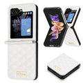 Samsung Galaxy Z Flip 6 Diamond Lattice PU + PC Shockproof Phone Case Cover