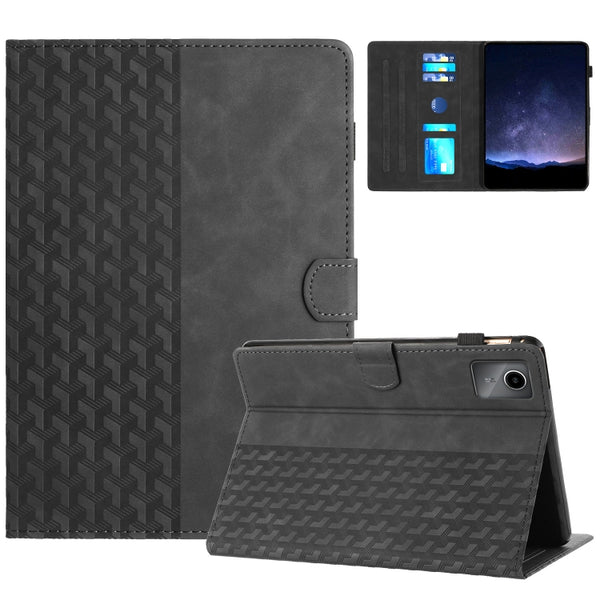 For Lenovo Tab M10 Plus Embossed Leather Smart Tablet Case