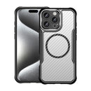 Carbon Fiber Texture MagSafe Translucent Phone Case For iPhone 18 Pro Max