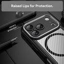 Carbon Fiber Texture MagSafe Translucent Phone Case For iPhone 18 Pro Max