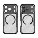 Carbon Fiber Texture MagSafe Translucent Phone Case For iPhone 18 Pro Max