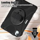 For iPad Air 13 2024 Rotatable Holder Silicone Hybrid PC Tablet Case with Shoulder Strap