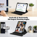 For iPad Air 13 inch 2024 Transparent Rotation Smart Leather Tablet Case