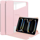 For iPad Air 13 inch 2024 Transparent Rotation Smart Leather Tablet Case