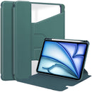 For iPad Air 13 inch 2024 Transparent Rotation Smart Leather Tablet Case