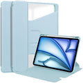 For iPad Air 11 inch 2024 Transparent Rotation Smart Leather Tablet Case