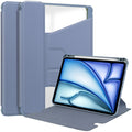 For iPad Air 11 inch 2024 Transparent Rotation Smart Leather Tablet Case