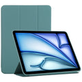 For iPad Air 11 2024 Double-sided Clip Non-buckle Magnetic PU Smart Tablet Case