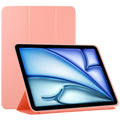 For iPad Air 11 2024 Double-sided Clip Non-buckle Magnetic PU Smart Tablet Case