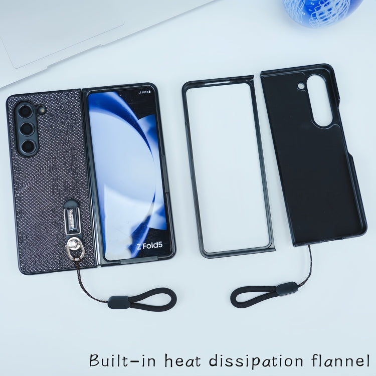 Samsung Galaxy Z Fold 6 Flash Diamond Fold PC Phone Case with Lanyard