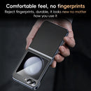 For Samsung Galaxy Z Flip 6 Electroplated Frame Folding PU Phone Case