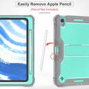For iPad Pro 11 2024 Shockproof Silicone Hybrid PC Tablet Case with Holder
