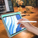 For iPad Pro 11 2024 Shockproof Silicone Hybrid PC Tablet Case with Holder
