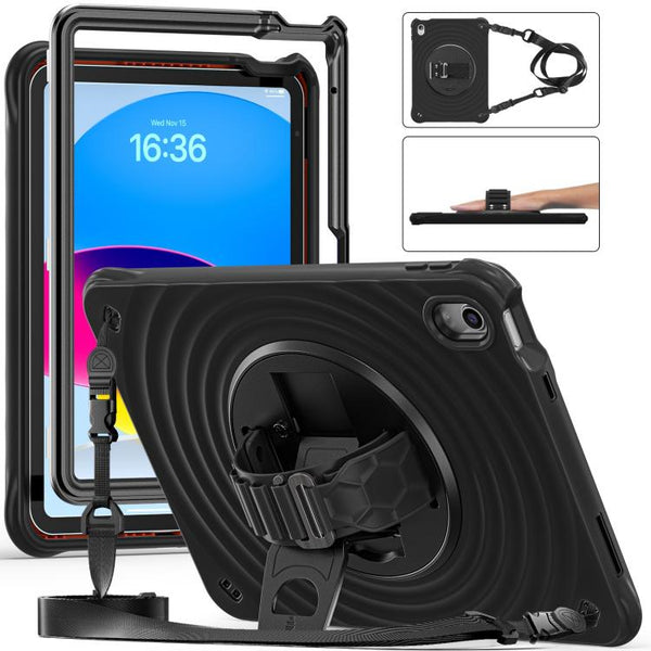 Rotation Holder Silicone Hybrid PC Tablet Case, For iPad 11th 2025 A16