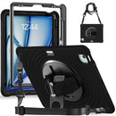 Rotation Holder Silicone Hybrid PC Tablet Case, For iPad 11th 2025 A16