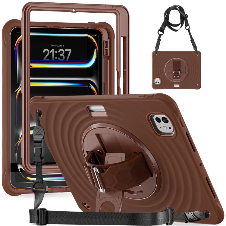 Rotation Holder Silicone Hybrid PC Tablet Case, For iPad 11th 2025 A16