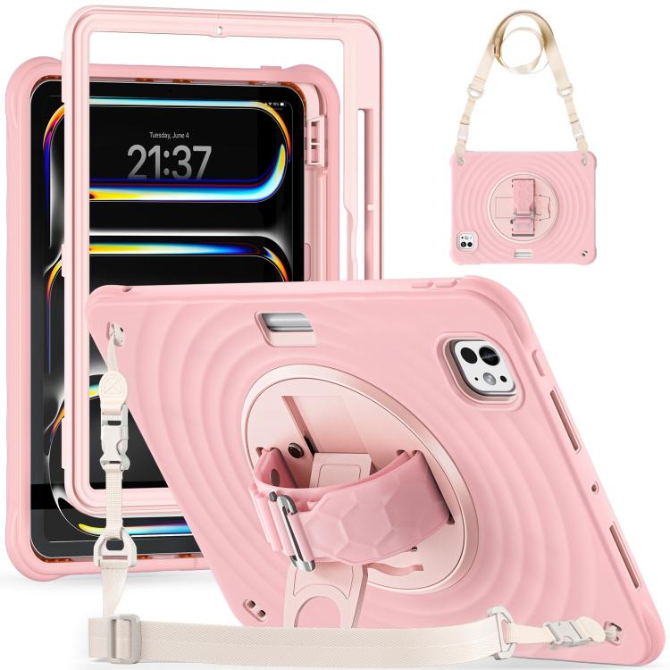 Rotation Holder Silicone Hybrid PC Tablet Case, For iPad 11th 2025 A16