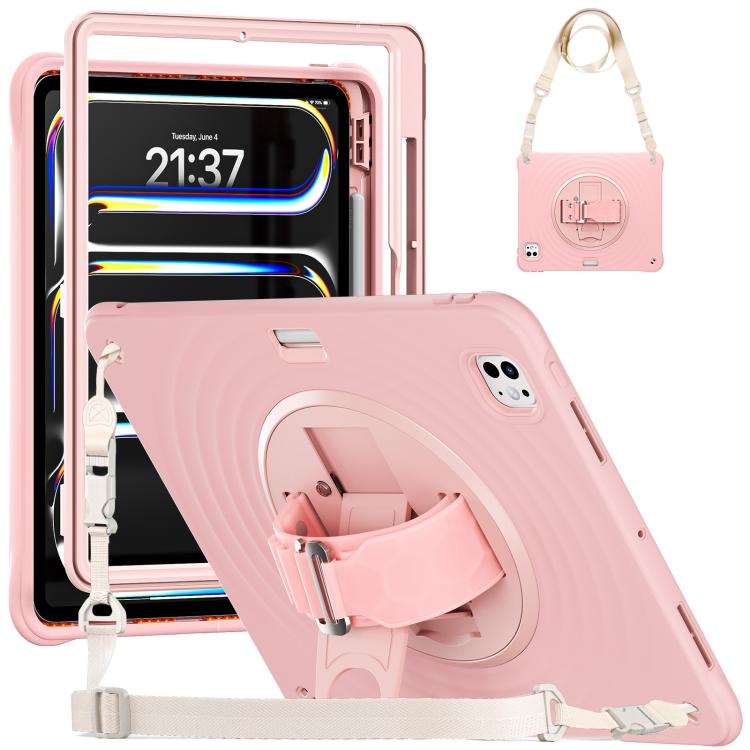 Rotation Holder Silicone Hybrid PC Tablet Case, For iPad 11th 2025 A16