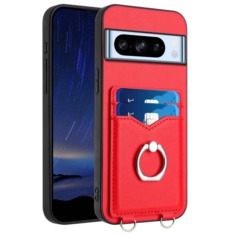 R20 Ring Card Holder Phone Case, For Google Pixel 8a, For Google Pixel 8 Pro, For Google Pixel 8