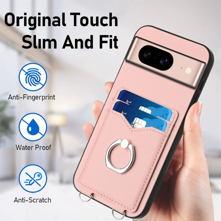 R20 Ring Card Holder Phone Case, For Google Pixel 8a, For Google Pixel 8 Pro, For Google Pixel 8