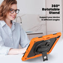 For iPad Air 13 2024 Silicone Hybrid PC Tablet Case with Shoulder Strap