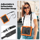 For iPad Air 13 2024 Silicone Hybrid PC Tablet Case with Shoulder Strap