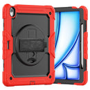 For iPad Air 13 2024 Silicone Hybrid PC Tablet Case with Shoulder Strap