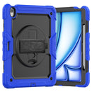 For iPad Air 13 2024 Silicone Hybrid PC Tablet Case with Shoulder Strap