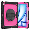 For iPad Air 13 2024 Silicone Hybrid PC Tablet Case with Shoulder Strap