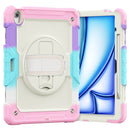 For iPad Air 13 2024 Silicone Hybrid PC Tablet Case with Shoulder Strap