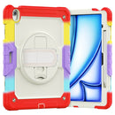 For iPad Air 13 2024 Silicone Hybrid PC Tablet Case with Shoulder Strap