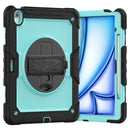 For iPad Air 13 2024 Silicone Hybrid PC Tablet Case with Shoulder Strap