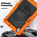 For iPad Pro 13 inch 2024 Silicone Hybrid PC Tablet Case with Shoulder Strap