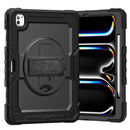 For iPad Pro 13 inch 2024 Silicone Hybrid PC Tablet Case with Shoulder Strap