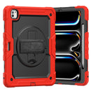 For iPad Pro 13 inch 2024 Silicone Hybrid PC Tablet Case with Shoulder Strap