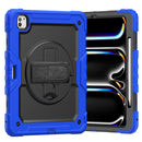 For iPad Pro 13 inch 2024 Silicone Hybrid PC Tablet Case with Shoulder Strap