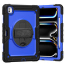 For iPad Pro 13 inch 2024 Silicone Hybrid PC Tablet Case with Shoulder Strap