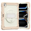 For iPad Pro 13 inch 2024 Silicone Hybrid PC Tablet Case with Shoulder Strap