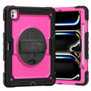 For iPad Pro 13 inch 2024 Silicone Hybrid PC Tablet Case with Shoulder Strap