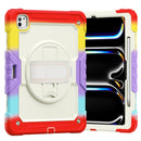 For iPad Pro 13 inch 2024 Silicone Hybrid PC Tablet Case with Shoulder Strap