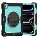 For iPad Pro 13 inch 2024 Silicone Hybrid PC Tablet Case with Shoulder Strap