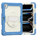 For iPad Pro 13 inch 2024 Silicone Hybrid PC Tablet Case with Shoulder Strap