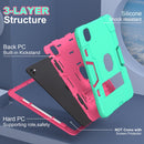 For iPad Air 13 inch 2024 Shockproof Silicone Acrylic PC Tablet Case with stand