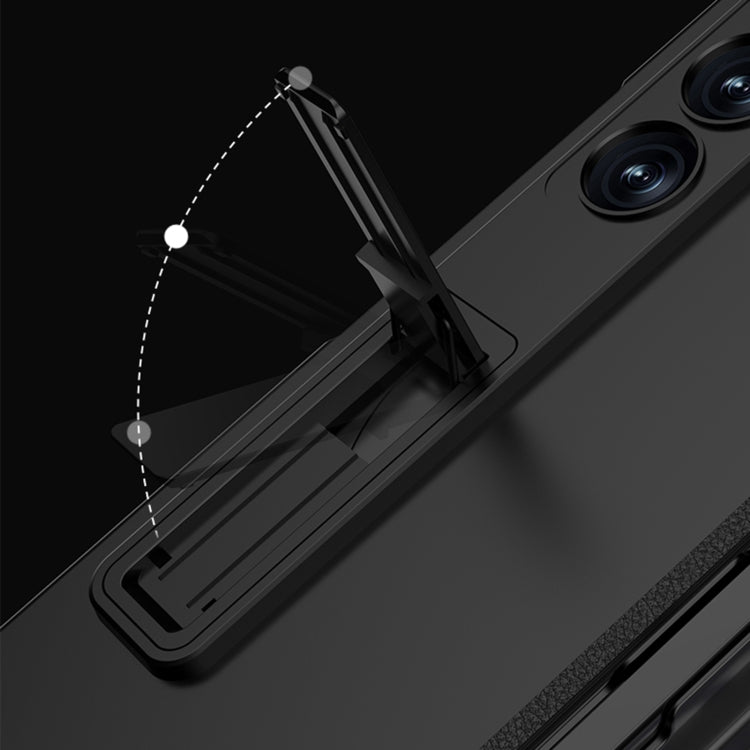 For Samsung Galaxy Fold 6 Integrated Anti Peep Full Coverage Magnetic Fold Phone Case with Pen Slot