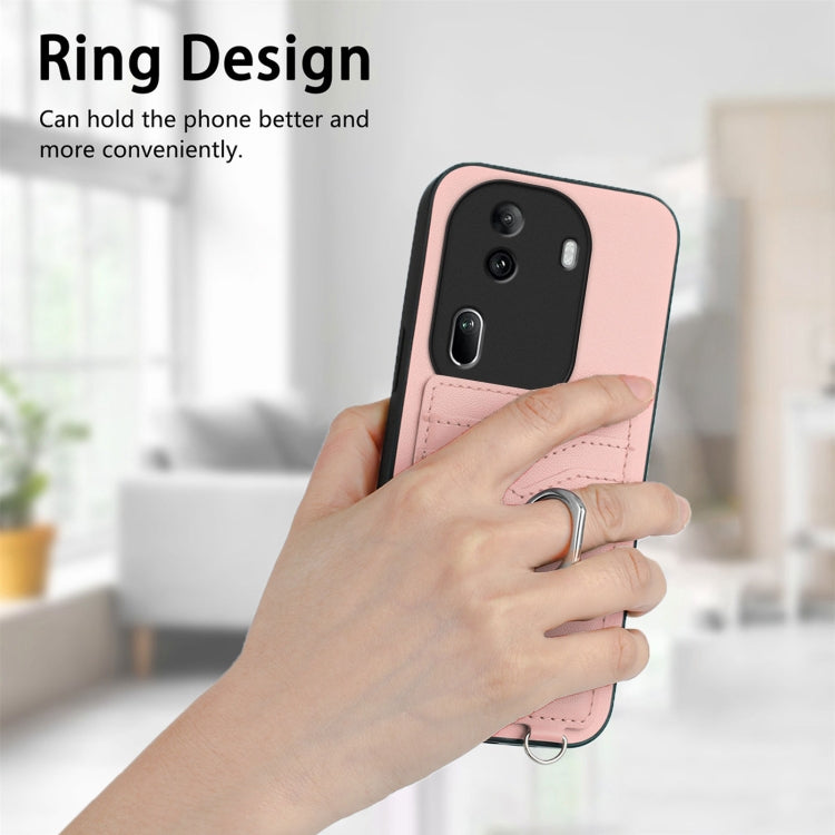 For OPPO Reno 11 Pro Crossbody Rope Ring Card Holder Phone Case