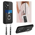 For OPPO A79 5G Crossbody Rope Ring Card Holder Phone Case