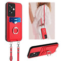 For OPPO A79 5G Crossbody Rope Ring Card Holder Phone Case